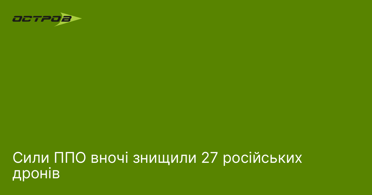 Фото до матеріалу: Сили ППО вночі знищили 27 російських дронів