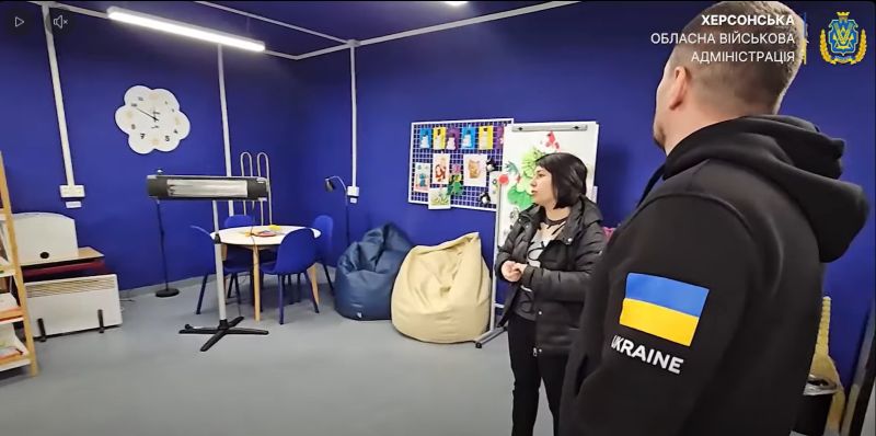 Фото до матеріалу: У закладі освіти Нововоронцовської громади облаштовують укриття