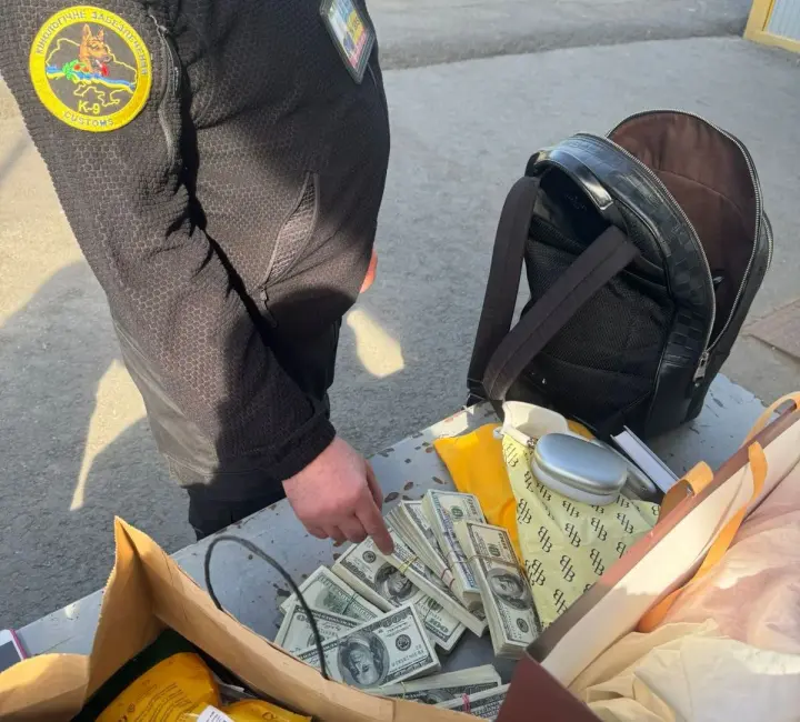 Фото до матеріалу: Службовий пес митників виявив у жінки 4 млн грн без документів на кордоні з Словаччиною