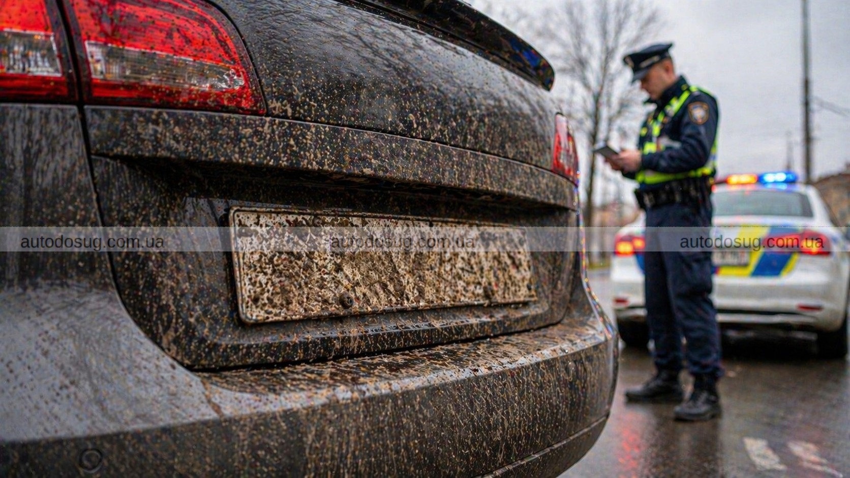 Фото до матеріалу: Штраф 1190 гривень за брудні номерні знаки: що каже поліція
