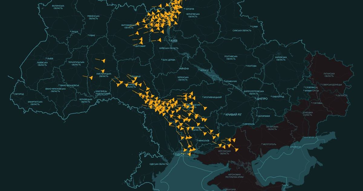 Фото до матеріалу: Масована повітряна атака на Київ та Кременчук: хронологія запуску ракет та дронів