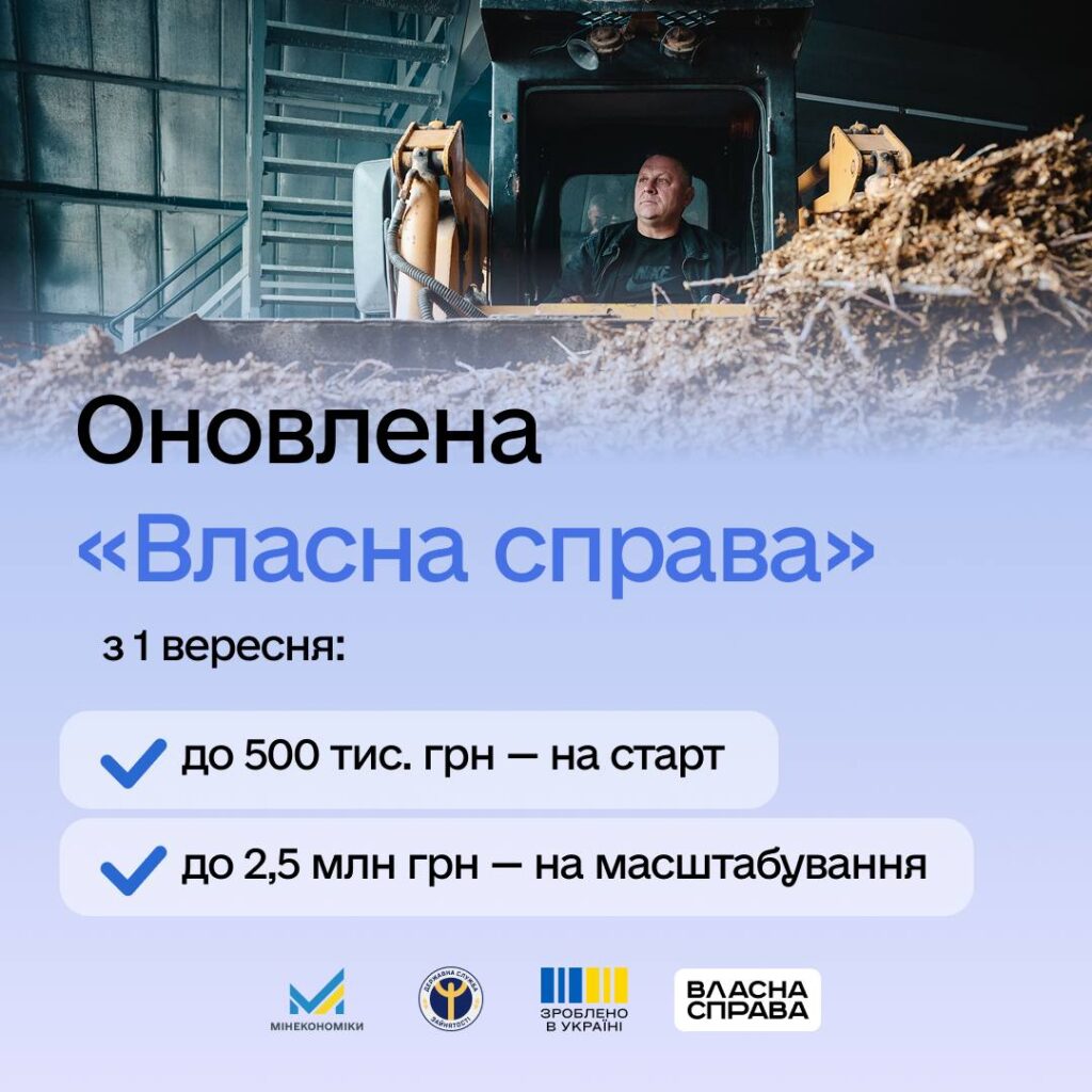 Фото до матеріалу: Програма «Власна Справа» оновилася: нові гранти для бізнесу з 1 вересня 2026 року