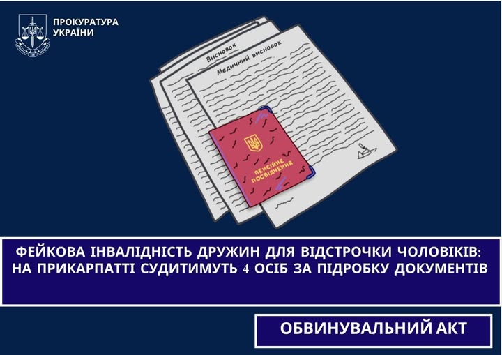 Фото до матеріалу: Схема «фейкової інвалідності» на Косівщині: четверо прикарпатців постануть перед судом