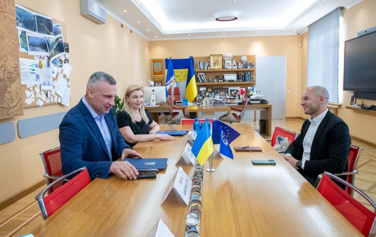 Фото до матеріалу: Кличко зустрівся з генсеком CEMR: про допомогу громадам та звільнення полонених мерів