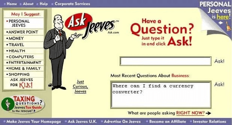 Фото до матеріалу: Завершено історія пошуковика Ask Jeeves: чому легендарний «всезнайка» зник