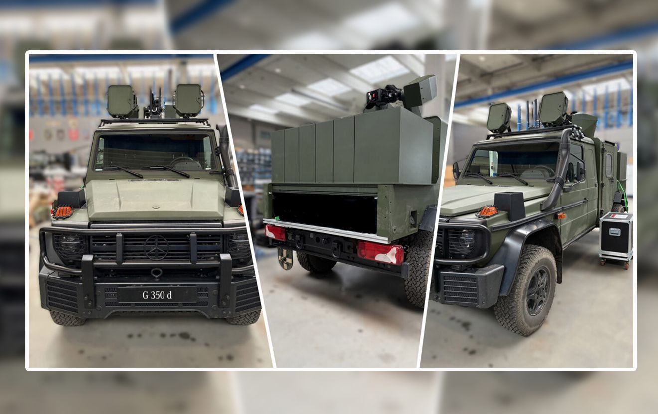 Фото до матеріалу: Mercedes-Benz G-Class перетворили на мисливця за дронами