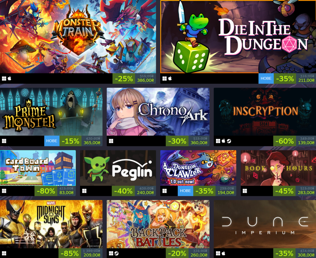 Фото до матеріалу: У Steam розпочався фестиваль карткових ігор: знижки на українські та світові хіти