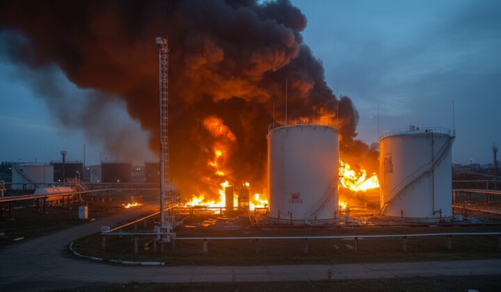 Фото до матеріалу: СБУ та ЗСУ завдали удару по ключових нафтооб'єктах РФ: пожежі на НПЗ «Кіріші» та в Чебоксарах