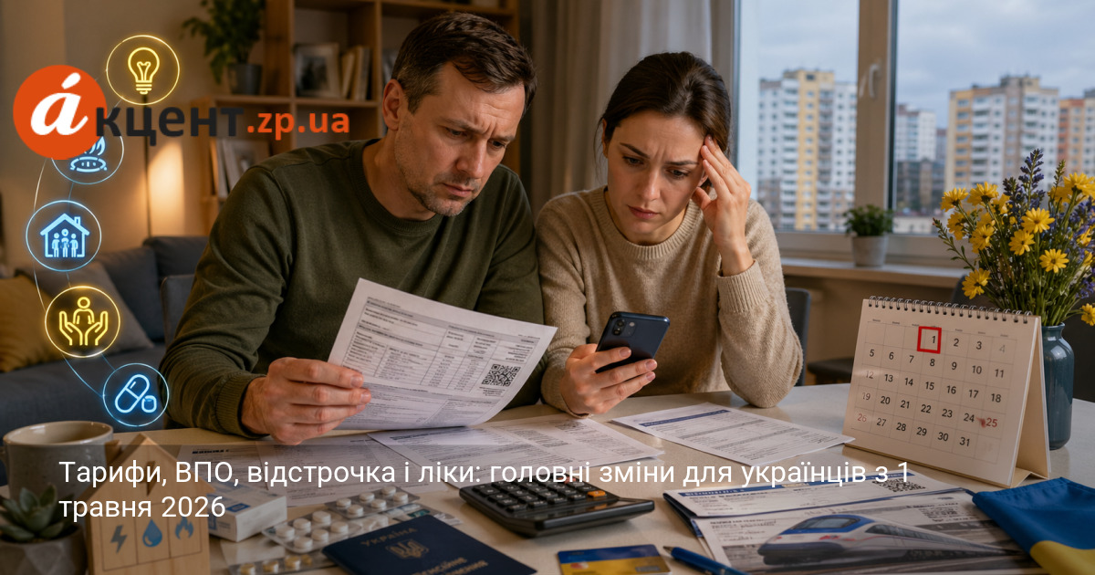 Фото до матеріалу: Тарифи, виплати ВПО та ліки: що змінюється для українців з 1 травня 2026