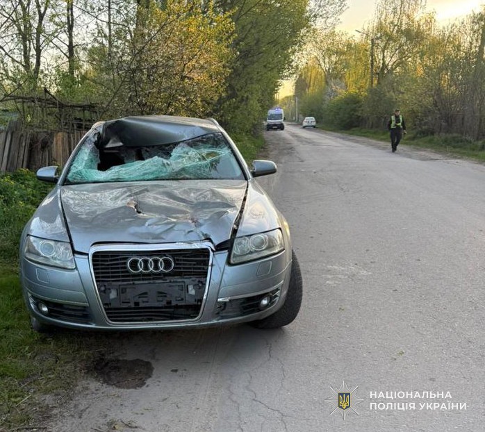 Фото до матеріалу: Водій Audi A6 у стані алкогольного сп'яніння вбив велосипедиста в Бродах