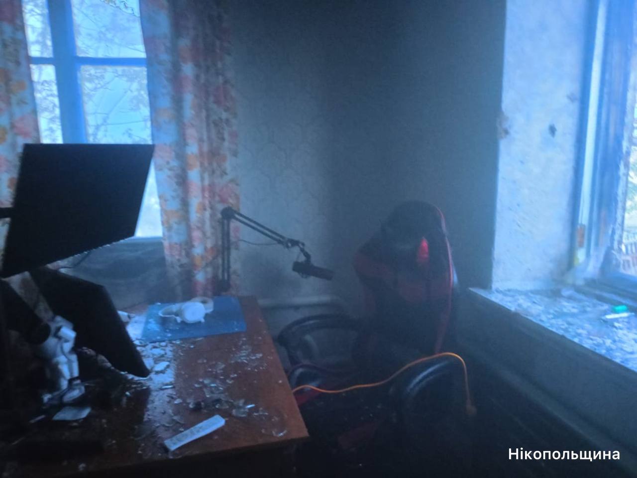 Фото до матеріалу: Ворожі атаки дронами на Нікопольський район: є постраждалий та руйнування