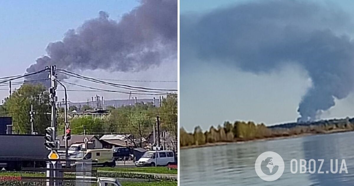 Фото до матеріалу: У Пермі втретє за 9 днів атаковано "Лукойл-Пермнафтооргсинтез": піднявся дим. Фото і відео