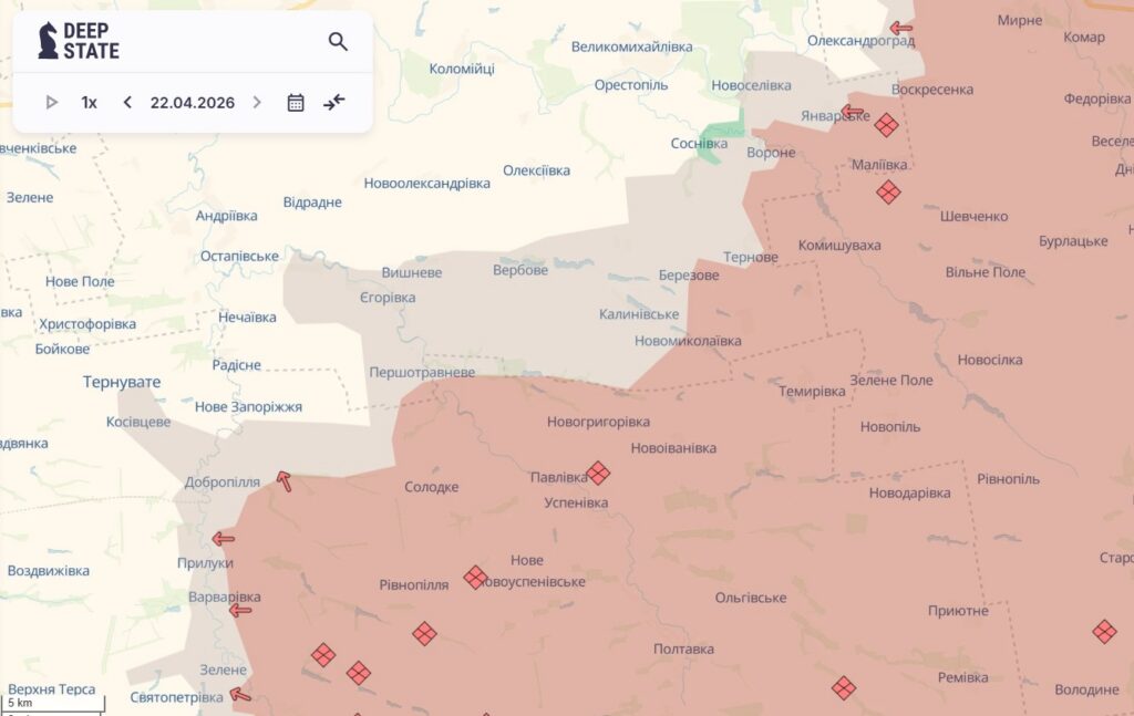 Фото до матеріалу: Ситуація на Гуляйпільському напрямку: фронт «перемішаний» на глибину до 15 км