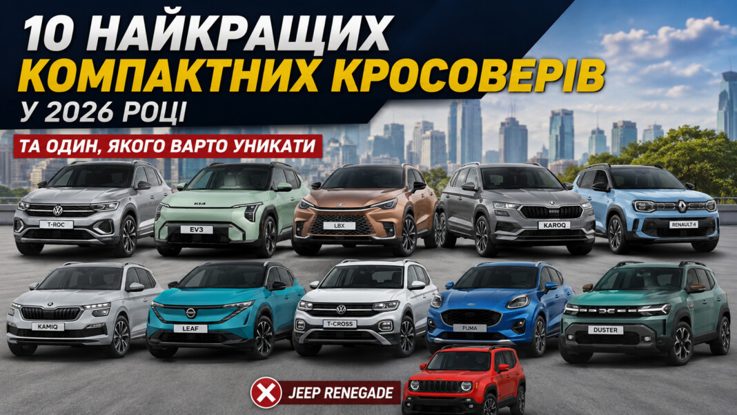 Фото до матеріалу: Топ-10 компактних кросоверів 2026 року: лідери ринку та модель, яку варто обійти