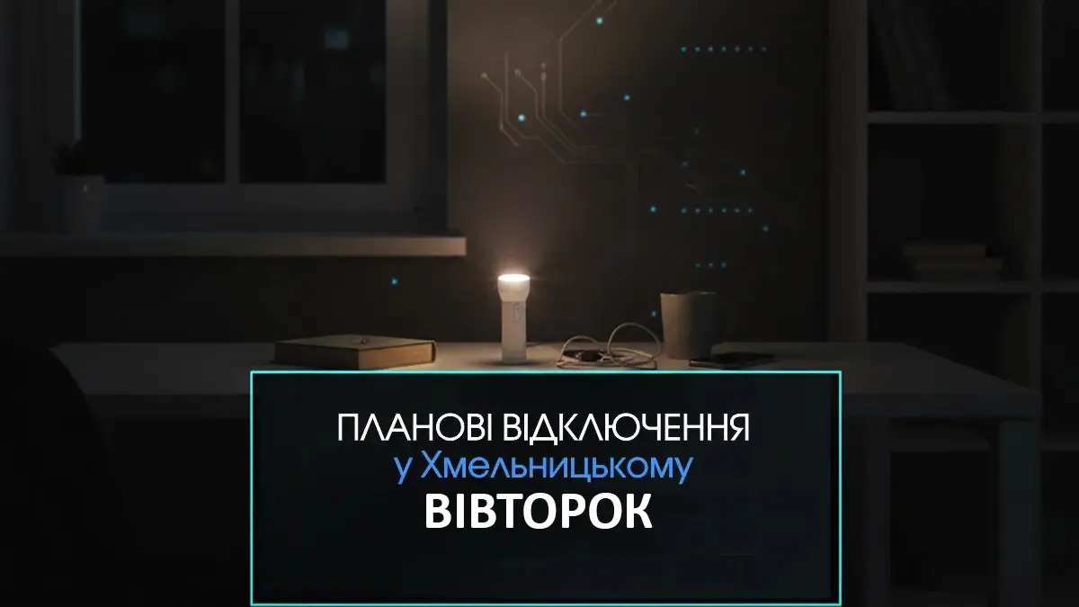 Фото до матеріалу: Де не буде світла у Хмельницькому 28 квітня: повний список адрес для ремонту мереж