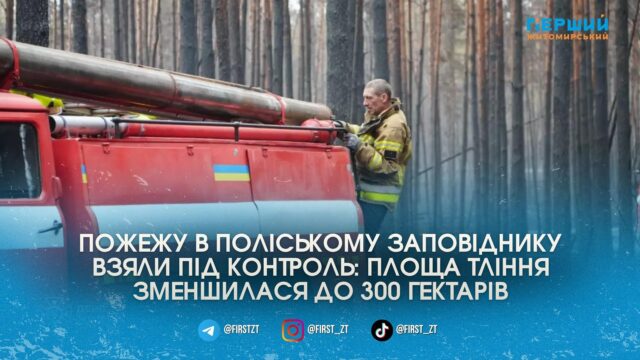 Фото до матеріалу: Пожежу в Поліському заповіднику взяли під контроль: рятувальники гасять 300 гектарів тліючого лісу