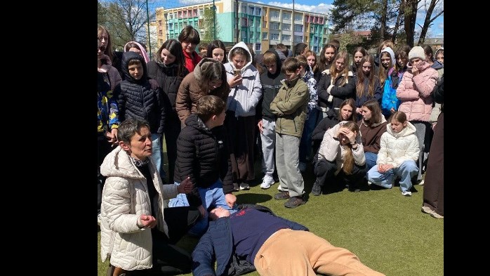 Фото до матеріалу: У Маневицькому ліцеї відпрацювали алгоритм дій під час тривоги
