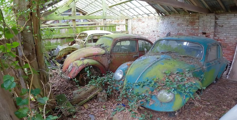 Фото до матеріалу: У британській глибинці виявили покинуту колекцію Volkswagen 60-х і 70-х років