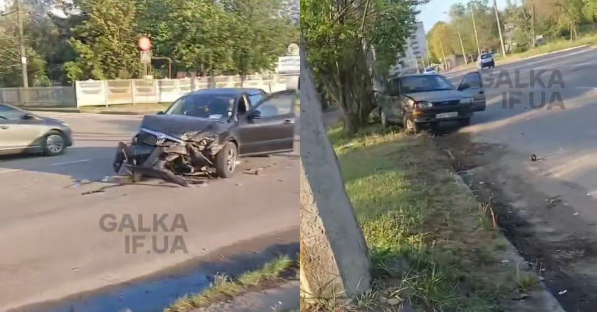 Фото до матеріалу: Аварія на вулиці Юності: Toyota зіткнулася з Skoda в Івано-Франківську