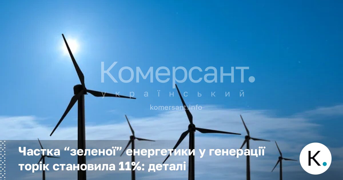 Фото до матеріалу: Зелена енергетика в Україні: 11% виробництва у 2025 році