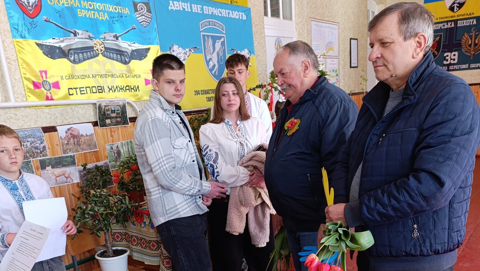 Фото до матеріалу: У Лисичобалківській гімназії зустрілися учні з ліквідаторами аварії на ЧАЕС