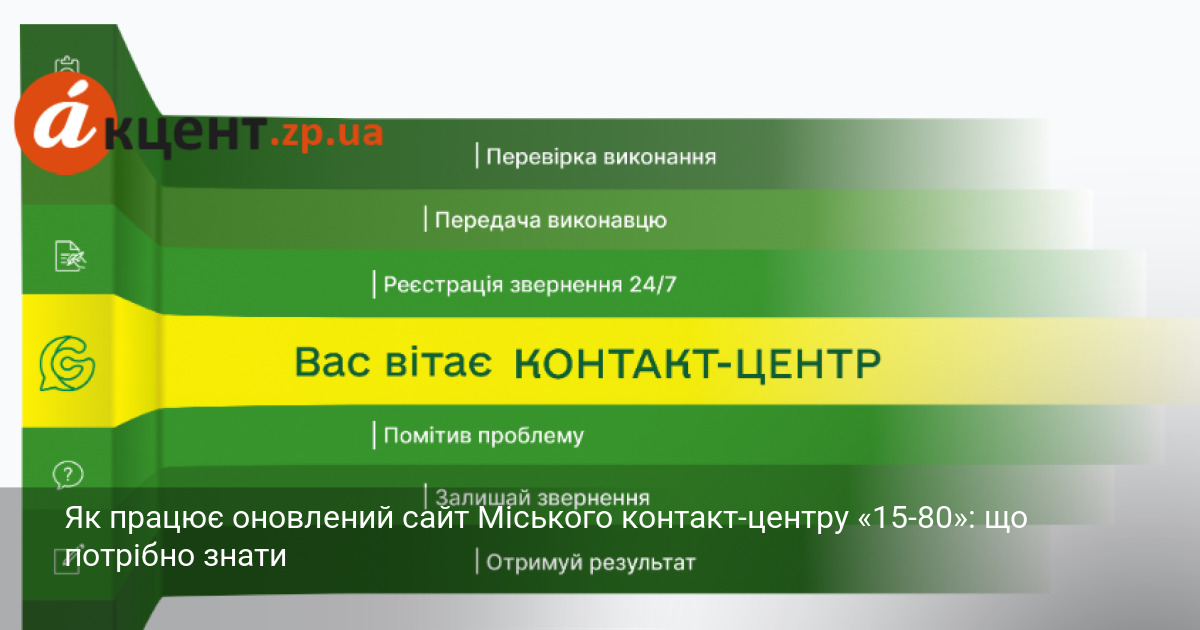 Фото до матеріалу: Оновлений сайт контакт-центру «15-80»: як користувачам подавати звернення в Запоріжжі
