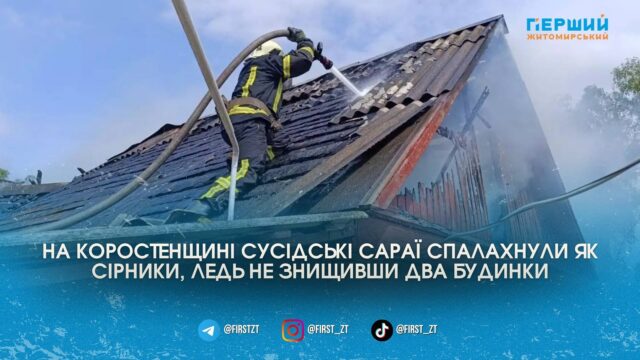 Фото до матеріалу: Пожежа у Кварцитному: вогонь знищив два сараї і ледь не перекинувся на житлові будинки