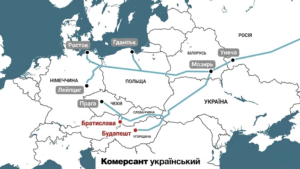 Фото до матеріалу: Відновлено транзит нафтопроводу «Дружба»: що це означає для Києва та Європи