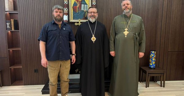 Фото до матеріалу: Глава УГКЦ зустрічався з представниками «Азову»: обговорили підтримку полонених та роль Церкви