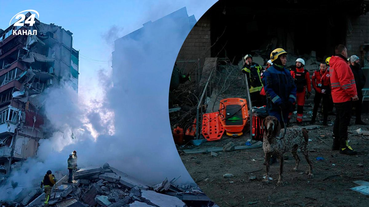 Фото до матеріалу: Київ: вночі зруйновано 9-поверховий будинок у Дарницькому районі, триває розбір завалів