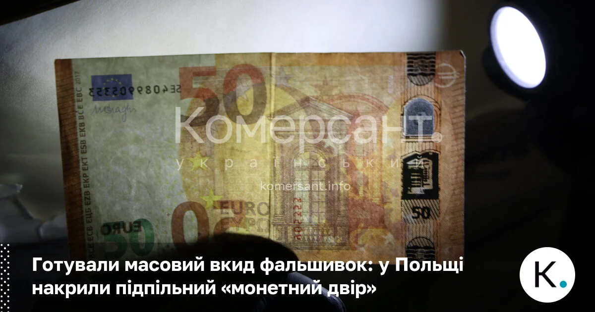 Фото до матеріалу: У Польщі накрили підпільний «монетний двір»: фальшиві євро планували збувати в Україні