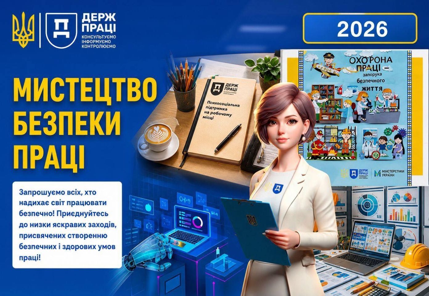 Фото до матеріалу: Стартує конкурс «Мистецтво безпеки праці 2026» від Держпраці