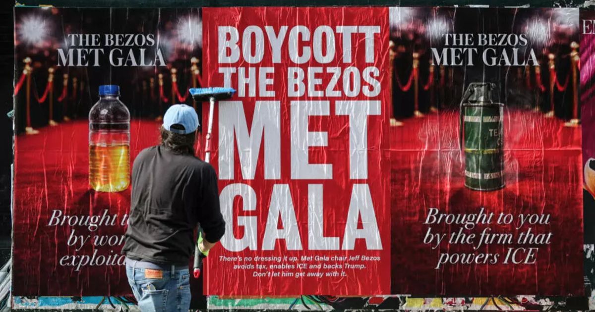 Фото до матеріалу: Протести навколо Met Gala: активісти вимагають бойкоту через участь Джеффа Безоса