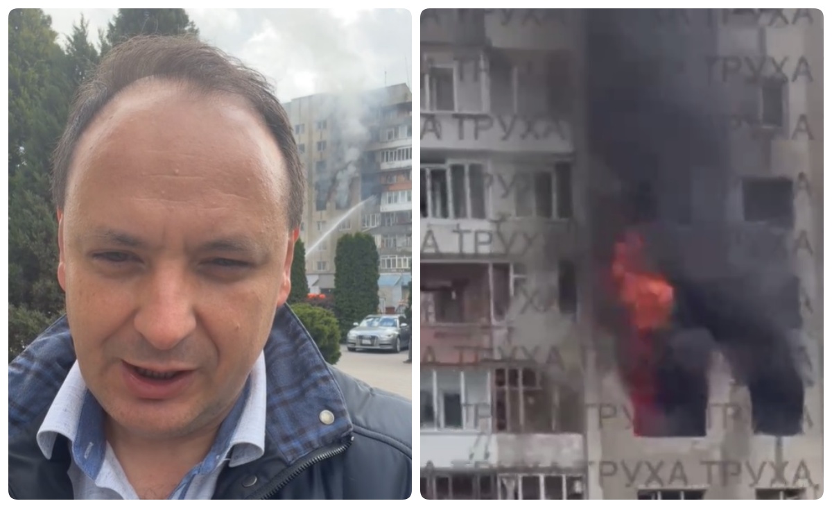 Фото до матеріалу: В Івано-Франківську влучав шабед у житловий будинок на Коновальця: немає загиблих
