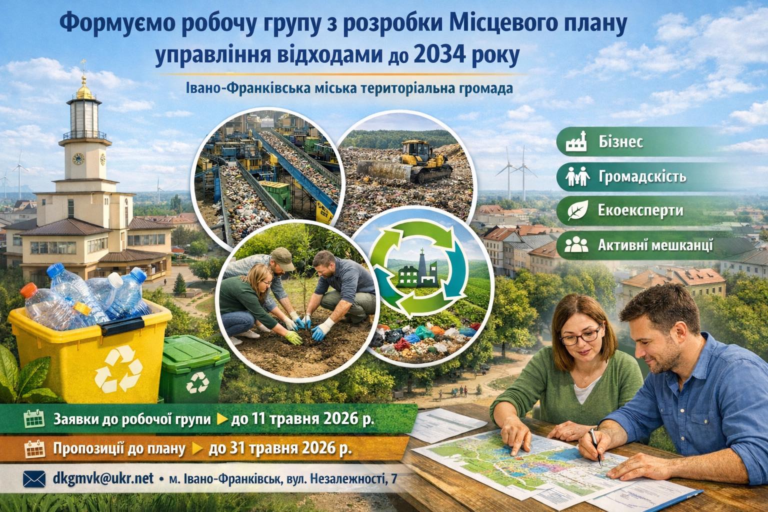 Фото до матеріалу: Франківськ розробляє план управління відходами до 2034 року — долучитися може кожен