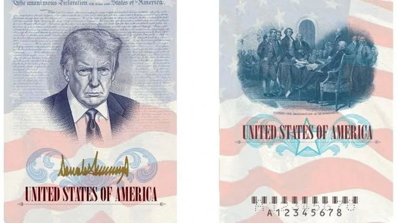 Фото до матеріалу: Дональд Трамп стане першим президентом на паспорті США