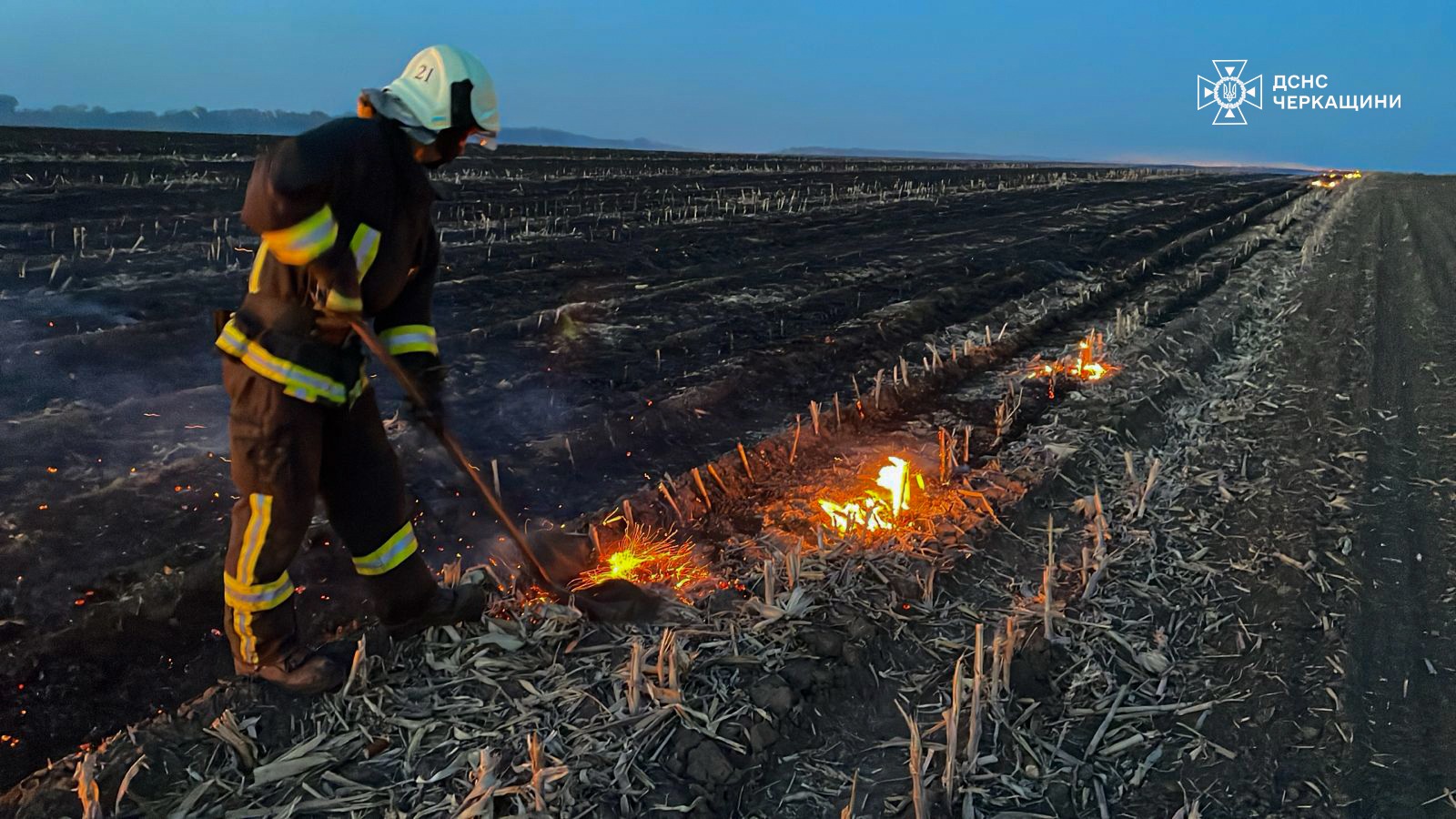Фото до матеріалу: У Черкащині за добу вигоріло 12 гектарів сухостою: рятувальники ліквідували 14 пожеж