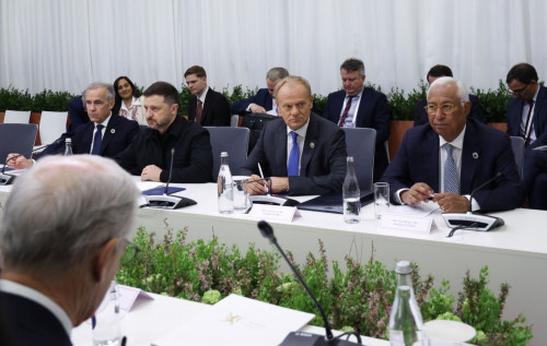 Фото до матеріалу: Європейські лідери зустрілися з Зеленським у Єревані: майбутнє України — в ЄС