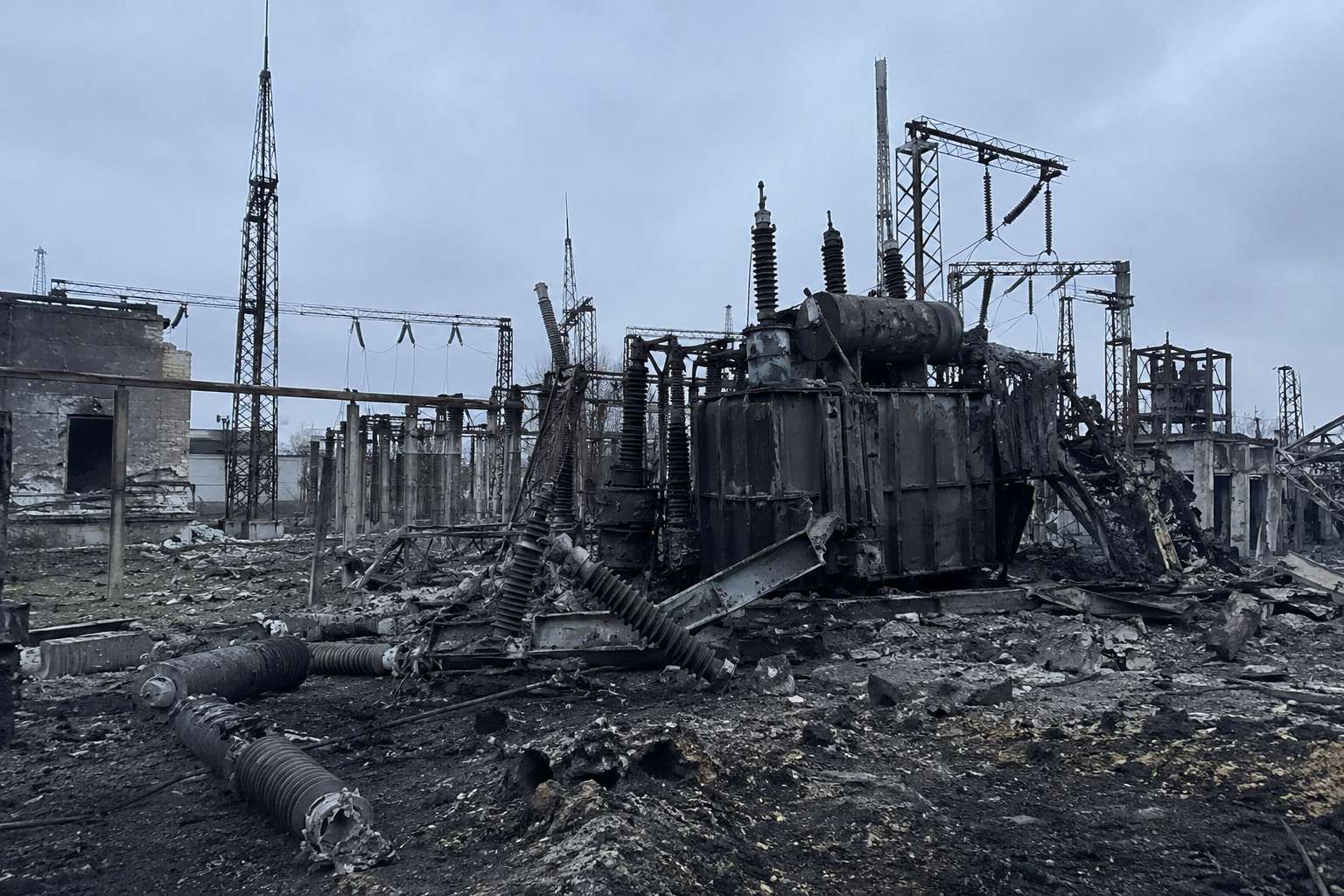 Фото до матеріалу: Атаки на Львівщині: підстанція Львівобленерго пошкоджена, 19 населених пунктів без світла