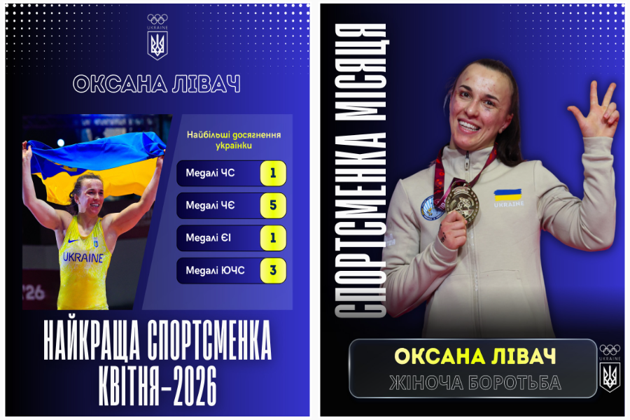 Фото до матеріалу: Оксана Лівач визнана найкращою спортсменкою квітня в Україні