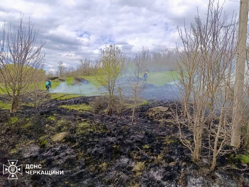 Фото до матеріалу: П'ять пожеж на Черкащині за добу: вогонь знищив гектари сухої трави