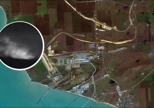 Фото до матеріалу: Дрони атакували портову зону Тамані: вибухи в Анапі та пожежа на нафтових терміналах