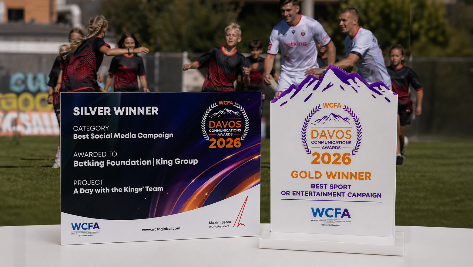 Фото до матеріалу: Betking Foundation отримав дві міжнародні нагороди на Davos Communications Awards 2026