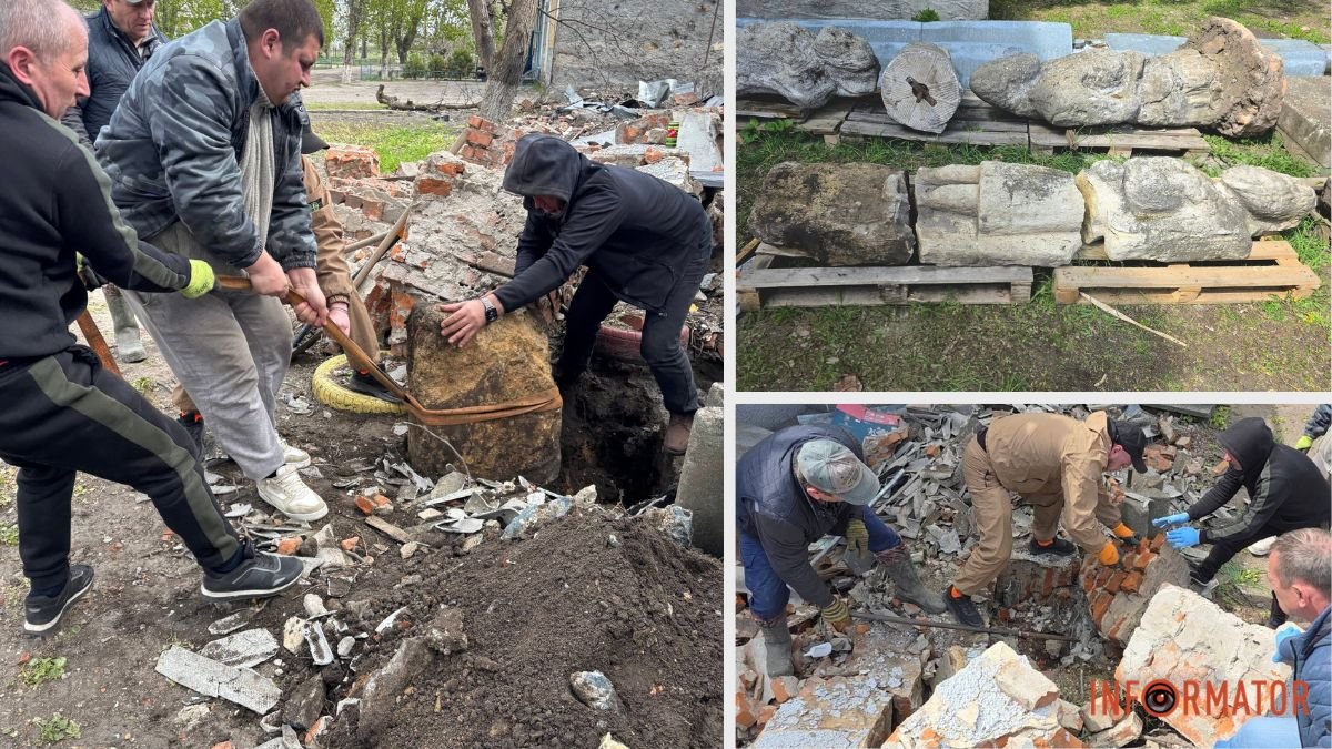 Фото до матеріалу: До Дніпра прибули нові фрагменти половецьких статуй, знайдені під Дебальцевим
