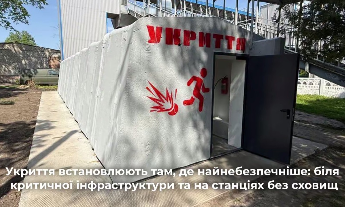 Фото до матеріалу: Укрзалізниця встановлює понад 800 мобільних укриттів для захисту працівників