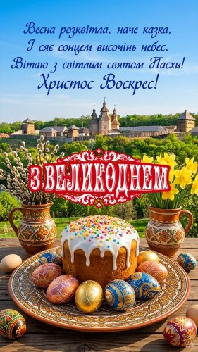 Фото до матеріалу: Привітання з Великоднем 2026 у Львові: красиві слова у прозі та картинках
