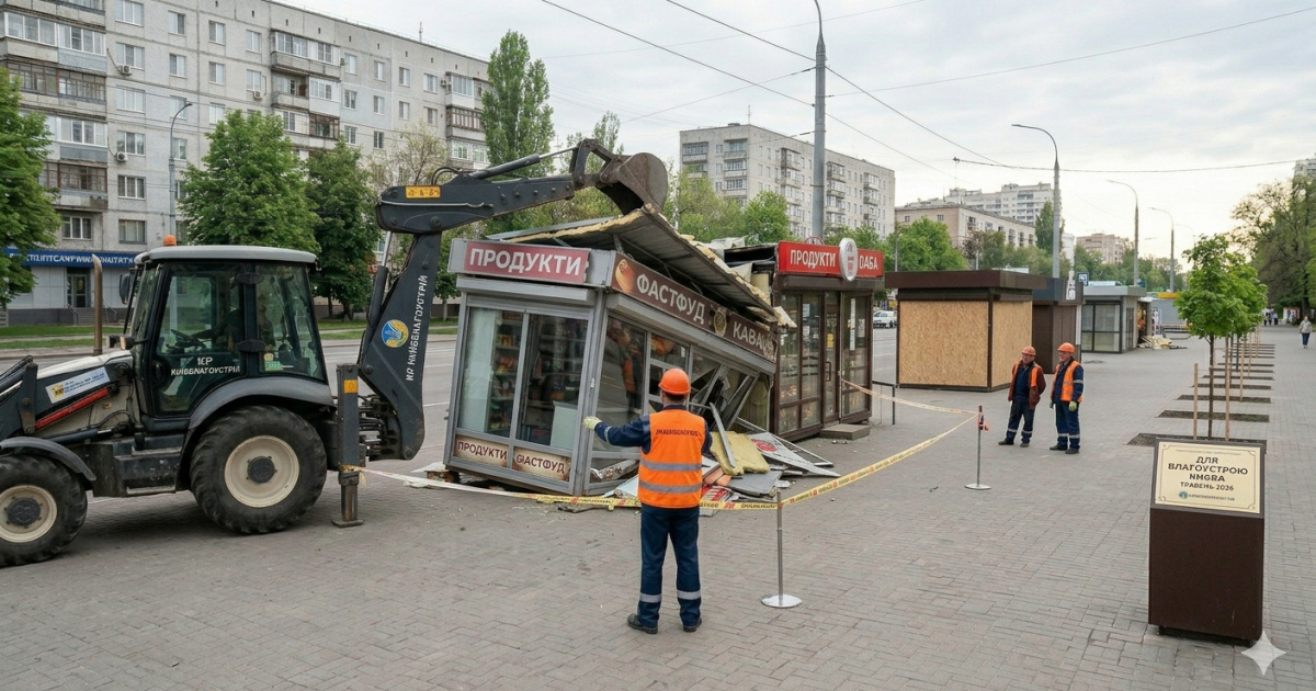 Фото до матеріалу: У Києві щодня прибирають до 5 незаконних споруд: результати кампанії з впорядкування простору