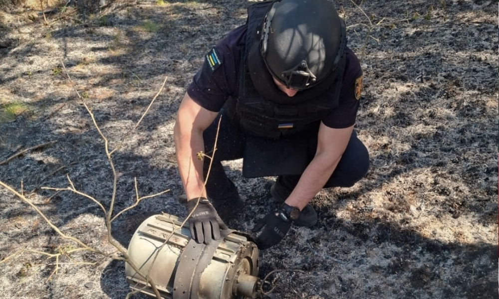 Фото до матеріалу: На Вишгородщині виявили та підірвали бойову частину ворожого БпЛА