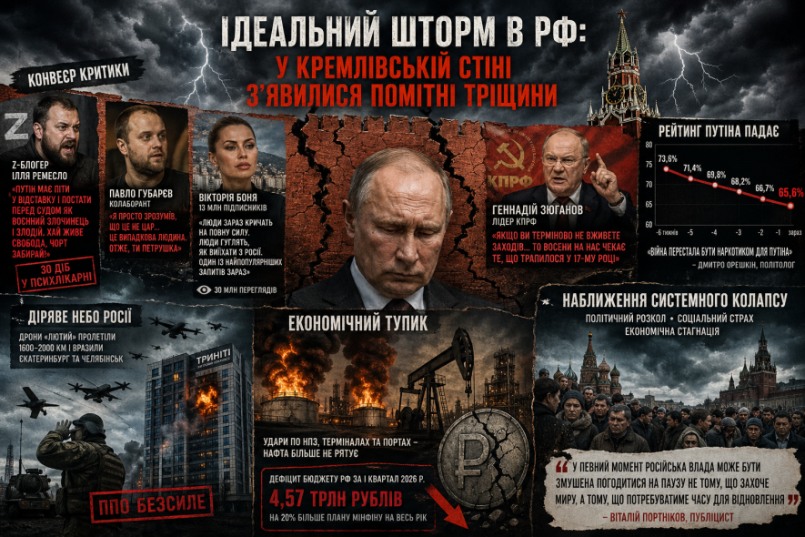 Фото до матеріалу: Ідеальний шторм у Кремлі: політична криза та економічна стагнація
