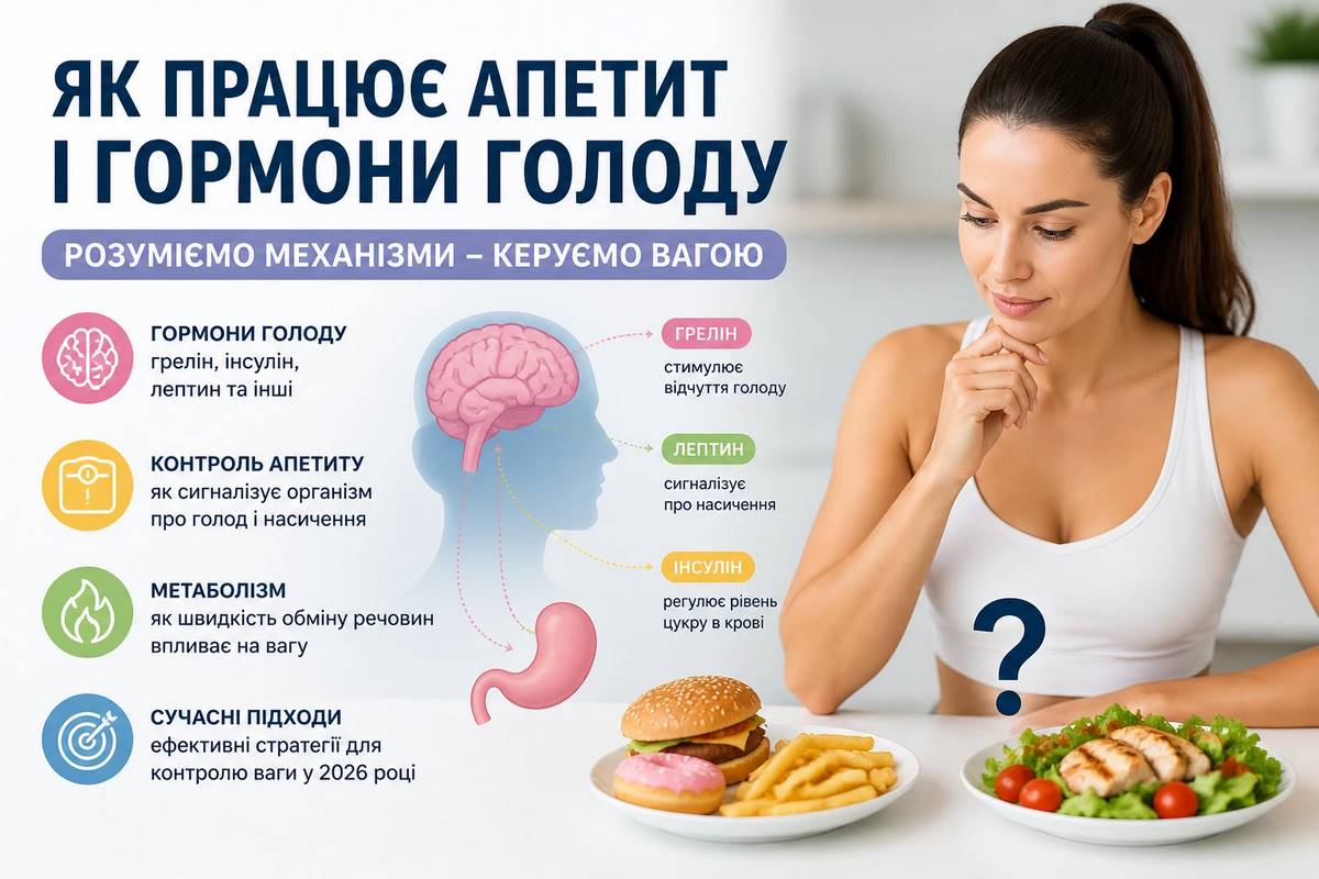 Фото до матеріалу: Гормони голоду та контроль ваги: сучасні підходи до схуднення у 2026 році